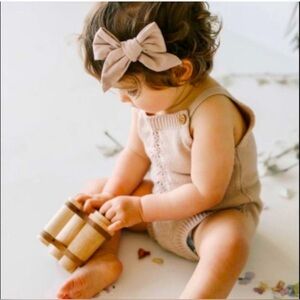 Jamie Kay NWT Casey Playsuit Girls 0-3 Months Blush Pink Beige 100% Cotton Knit